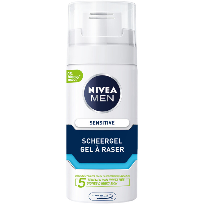 NIVEA Men scheergel sensitive 0% alcohol
