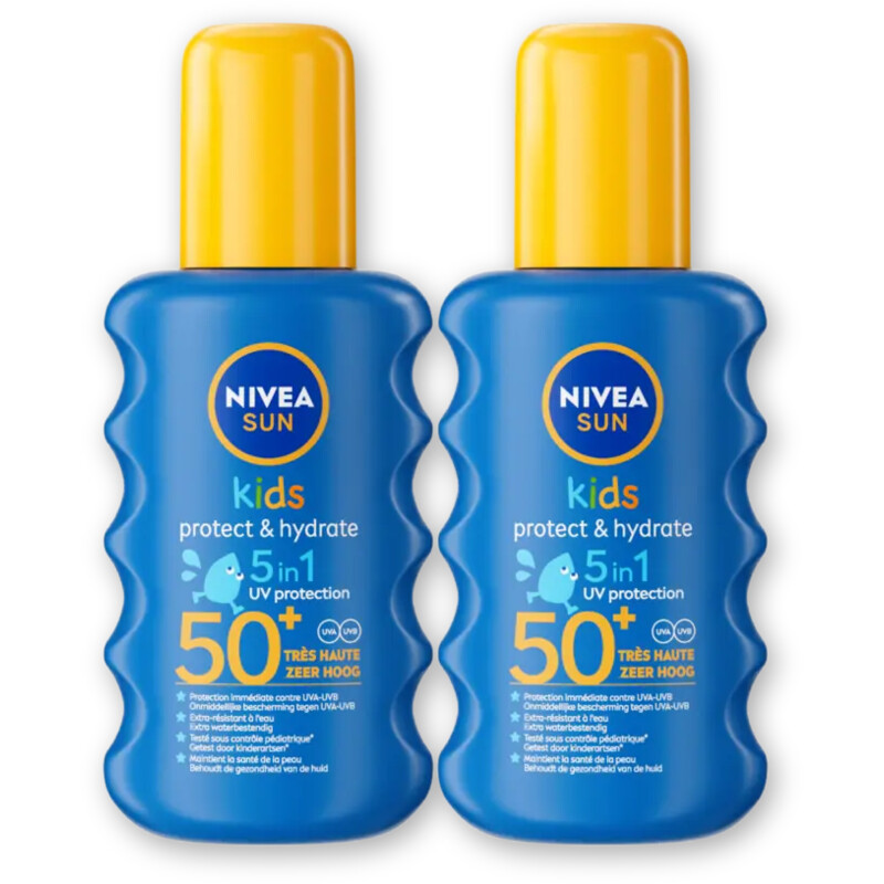 Nivea Sun Kids hydra zonnespray spf50+ 2-pack