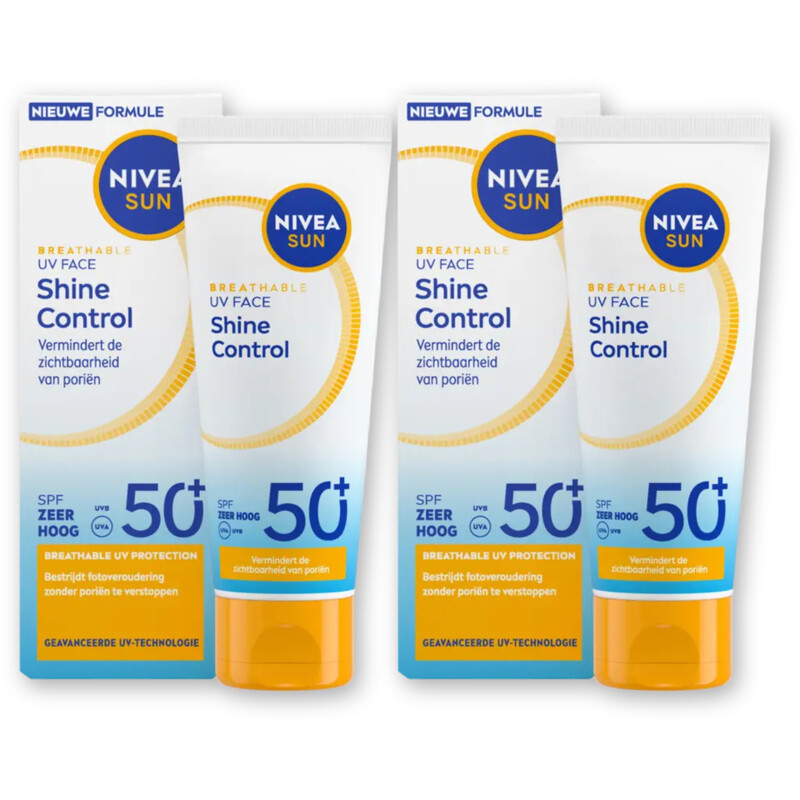Nivea Sun uv face shine control spf50 2-pack