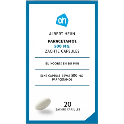 AH Paracetamol 500mg zachte capsules