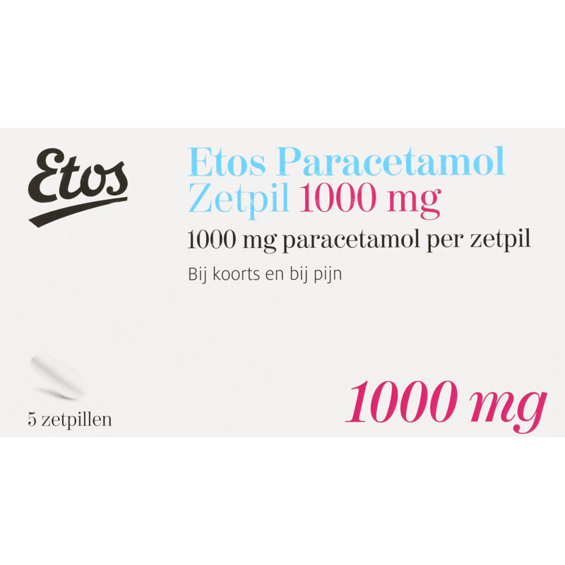 Etos Paracetamol zetpillen 1000 mg