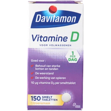 Davitamon Vitamine D smelttabletten citroen