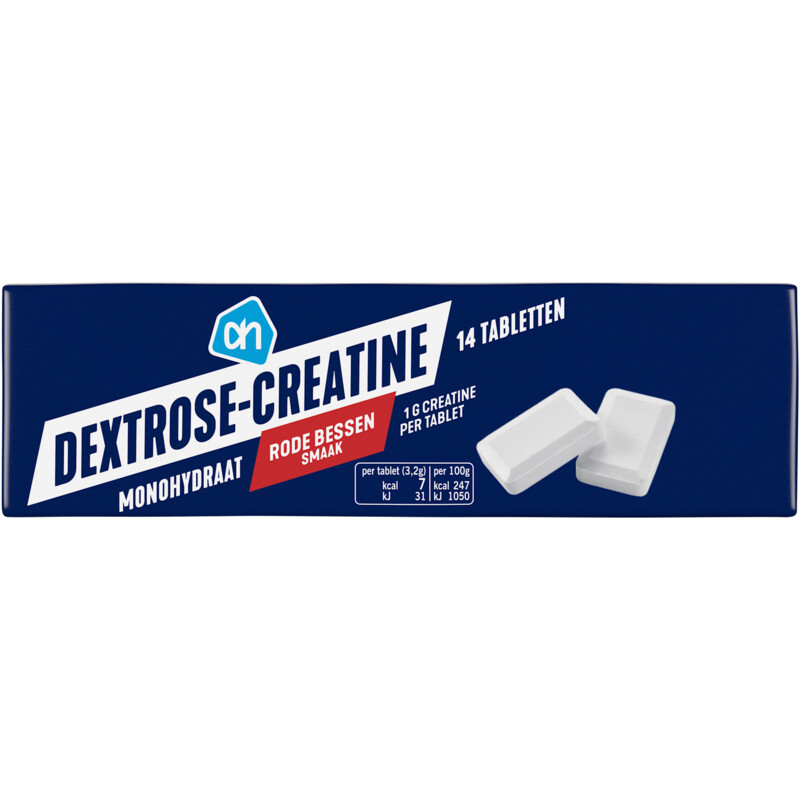AH Dextrose-creatine tabletten rode bessen