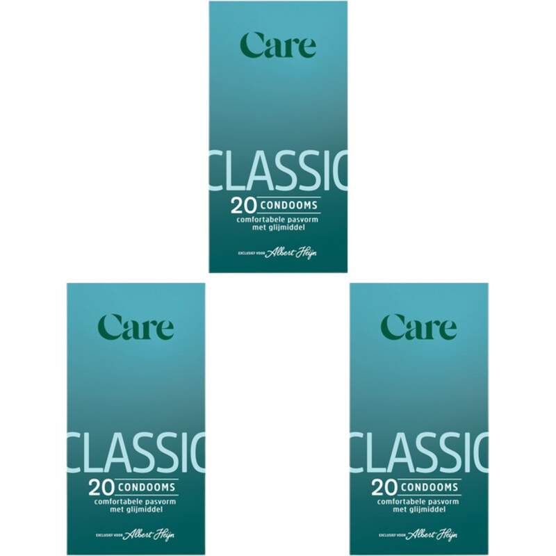 Care Classic condooms 20 stuks 3-pack