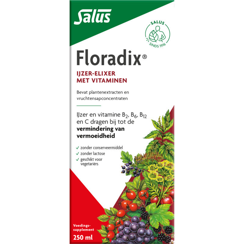 Floradix Vloeibaar ijzer-elixir met vitamines