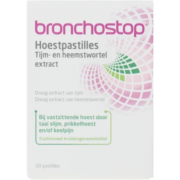 Bronchostop Hoestpastilles tijm- en heemstwortel