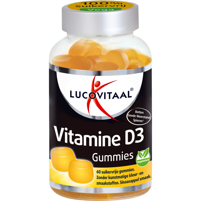 Lucovitaal Vitamine D3 gummies sinaasappelsmaak