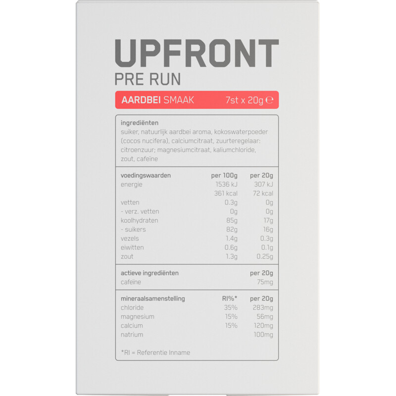 Upfront Pre run aardbei smaak