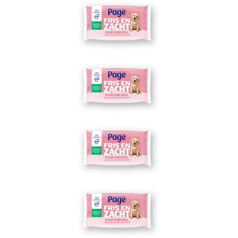 Page Sensitive vochtig toiletpapier 4-pack