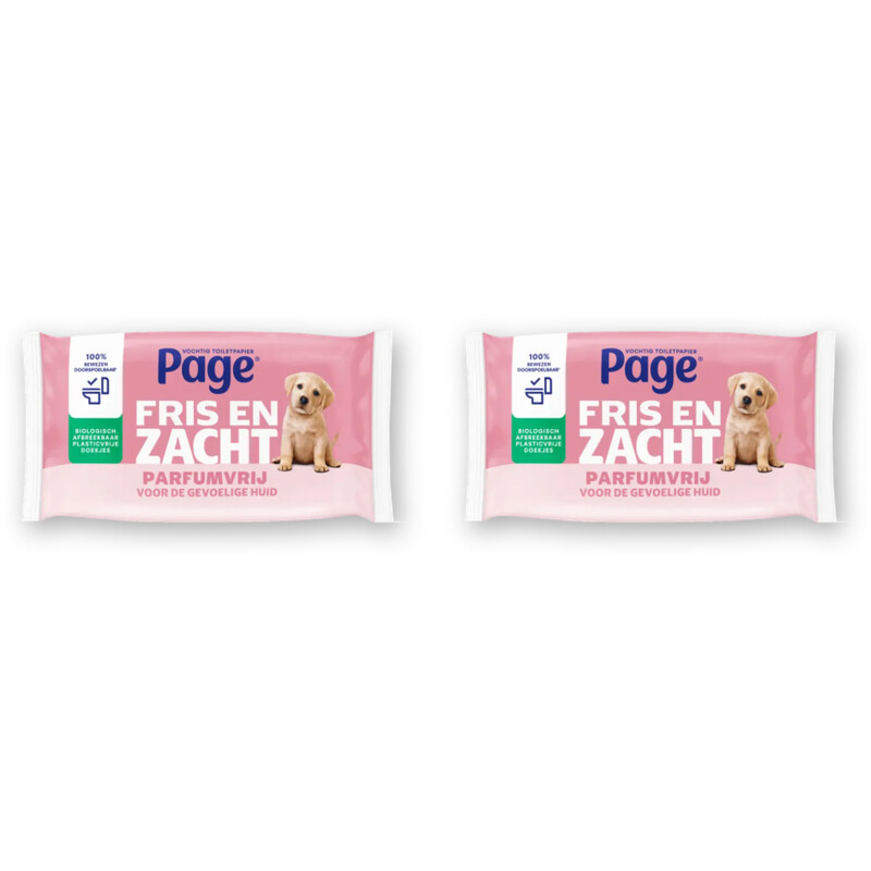 Page Sensitive vochtig toiletpapier 2-pack