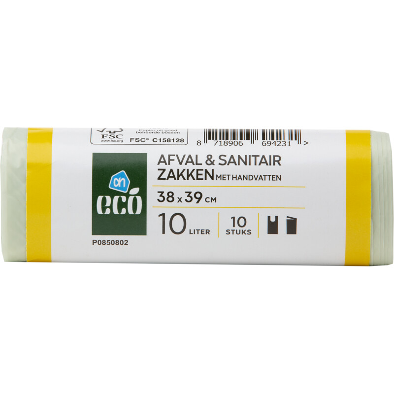 AH Eco Afval en sanitairzakken 10 liter