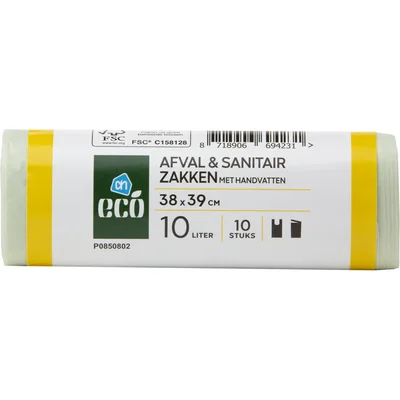 AH Eco Afval en sanitairzakken 10 liter