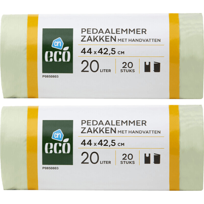 AH Eco Pedaalemmerzakken 20 liter 2-pack