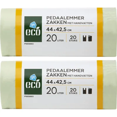 AH Eco Pedaalemmerzakken 20 liter 2-pack