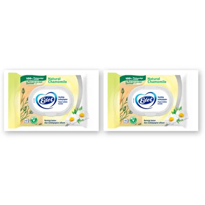 Edet Kamille vochtig toiletpapier 2-pack