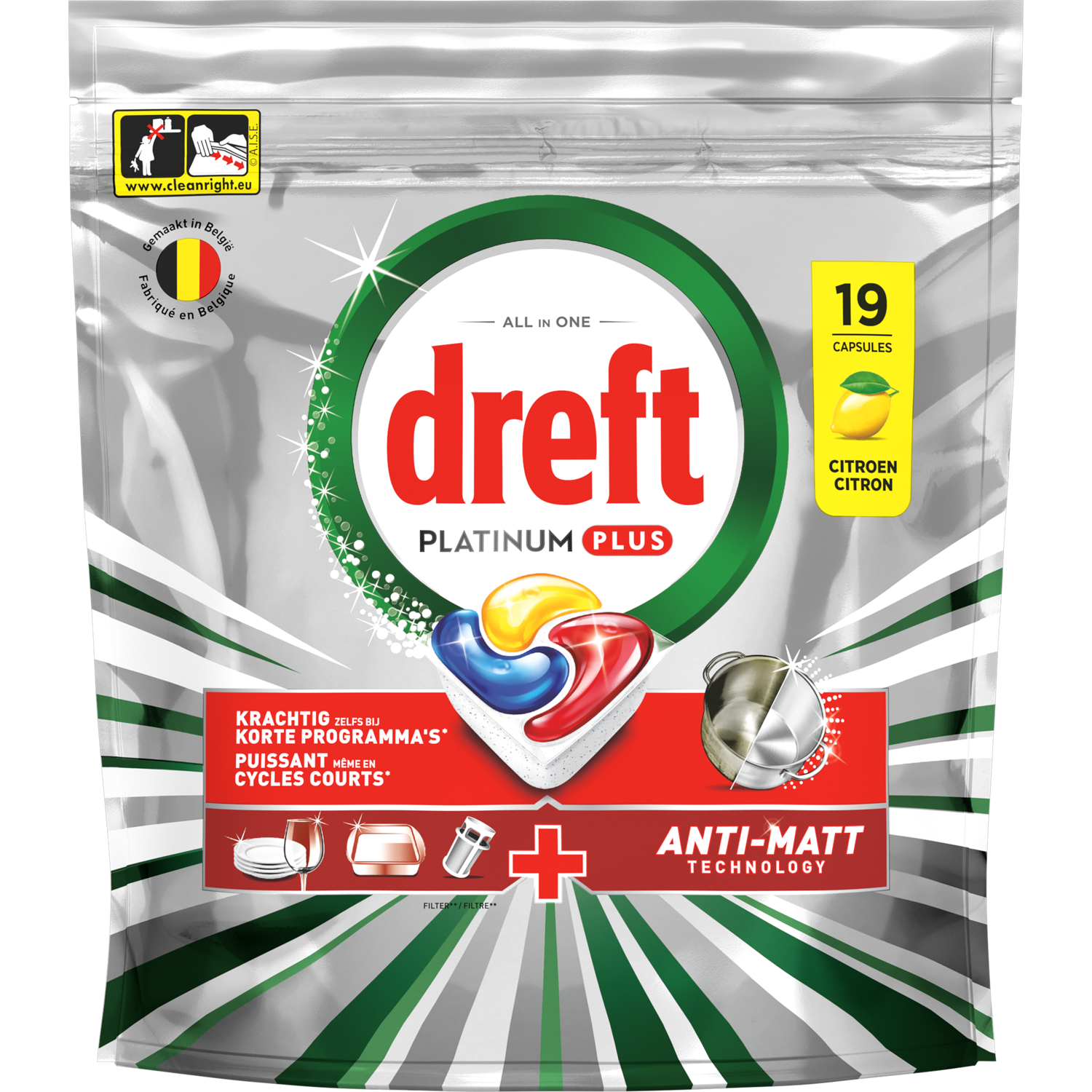 Dreft Platinum plus vaatwascapsules citroen
