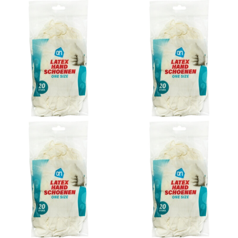 AH Latex handschoenen one size 4-pack