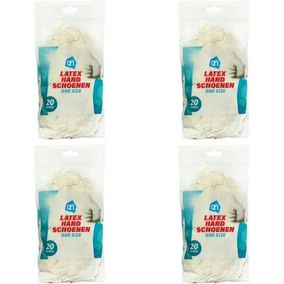 AH Latex handschoenen one size 4-pack