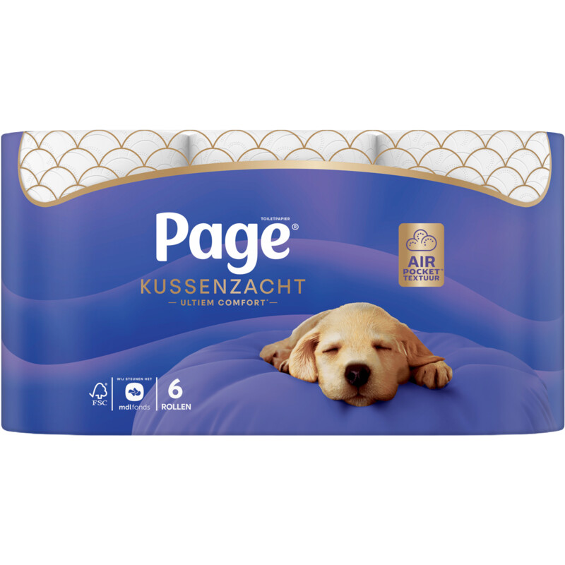 Page Kussenzacht toiletpapier