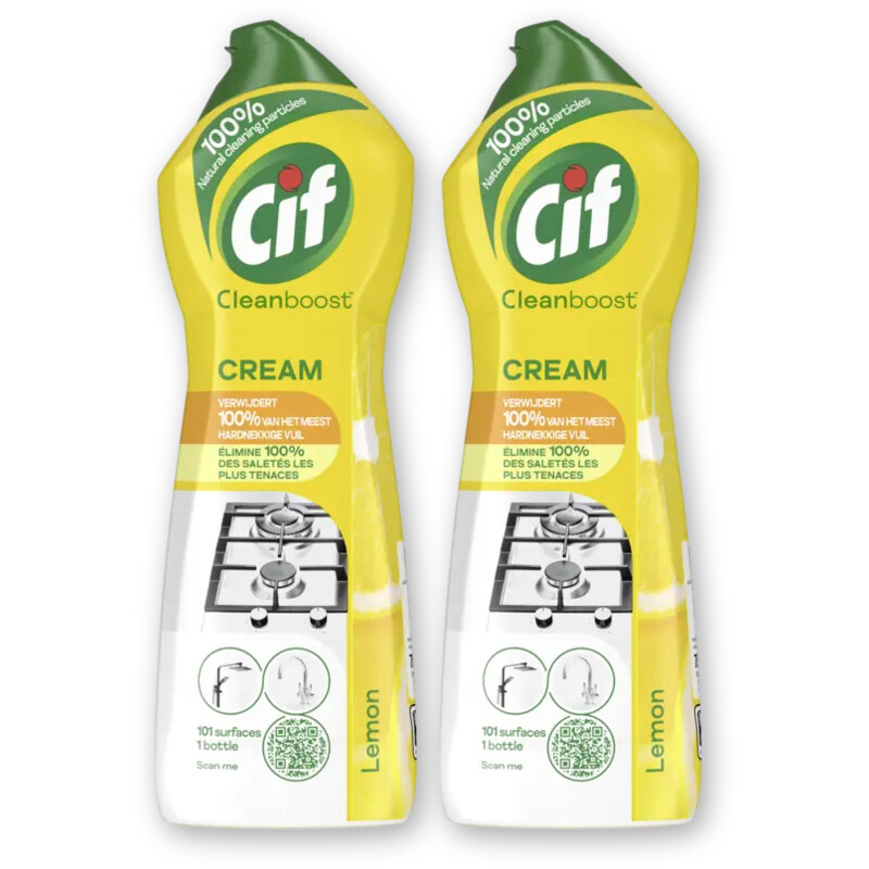 Cif Schuurmiddel citroen cream 2-pack