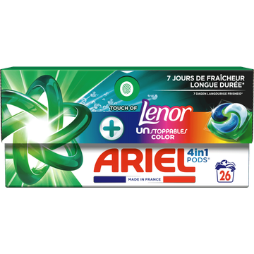 Ariel 4-in-1 pods+ unstoppables wascapsules