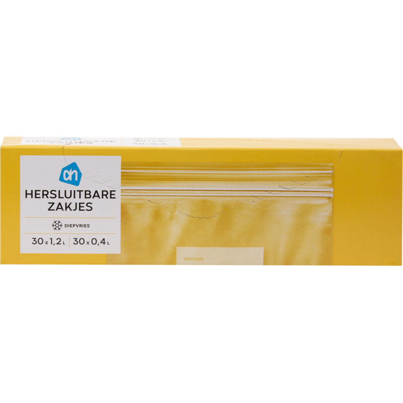 AH Hersluitbare zakjes 0.4liter + 1.2liter