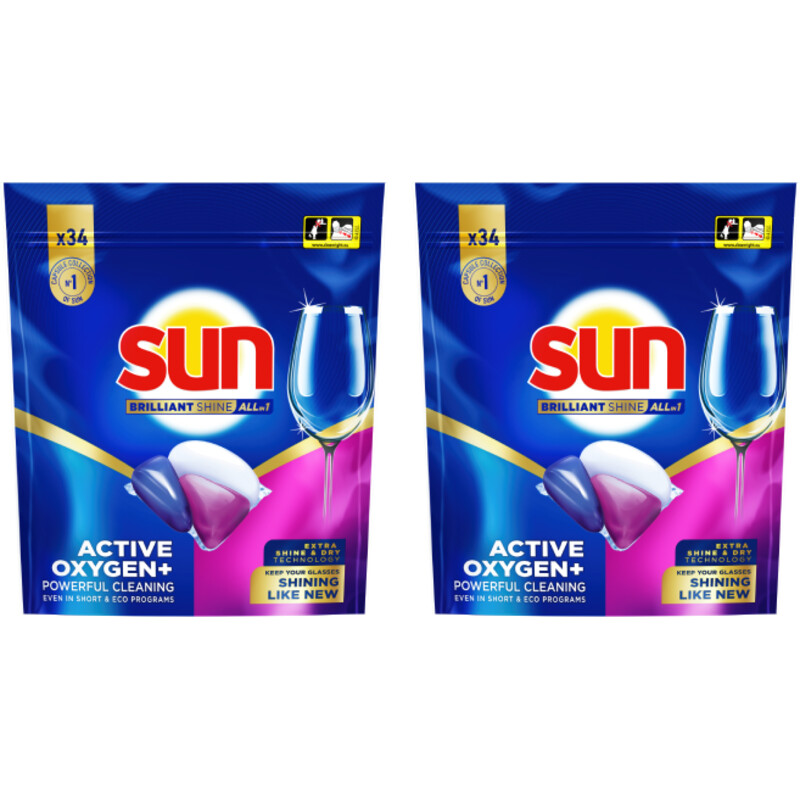 Sun Brilliant shine all-in-1 vaatwas 2-pack