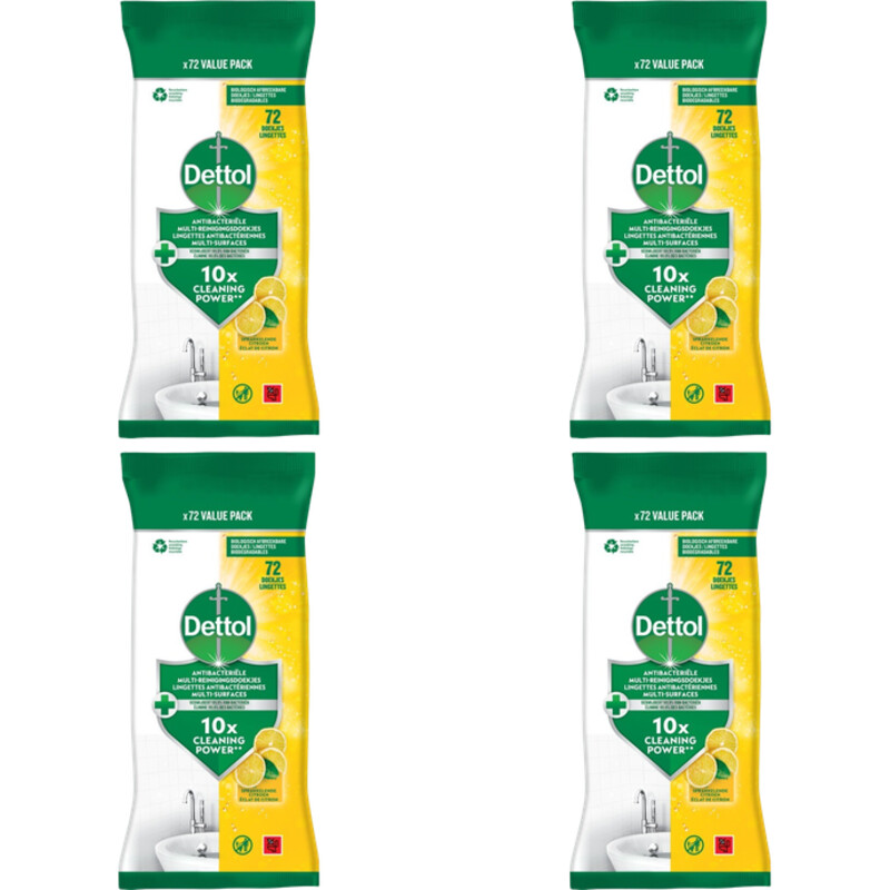 Dettol Antibac schoonmaakdoekjes citroen 4-pack