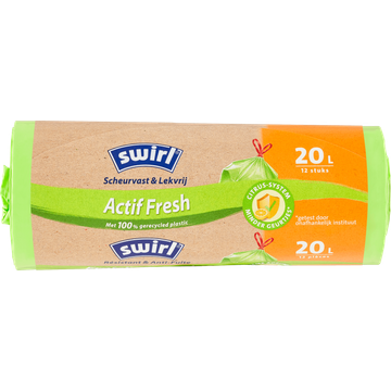 Swirl Vuilniszakken met actif fresh 20 liter