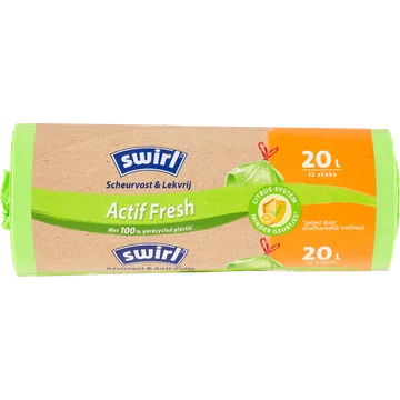 Swirl Vuilniszakken met actif fresh 20 liter