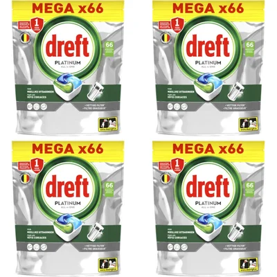 Dreft Platinum original vaatwastblt XXL 4-pack