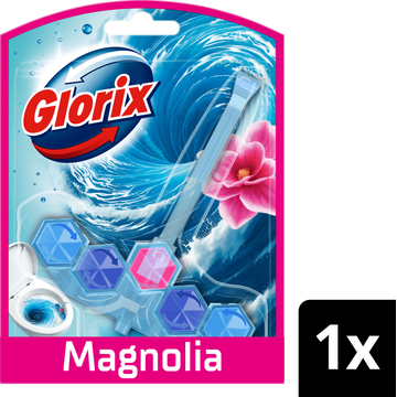 Glorix Pink magnolia blauw water wc-blok