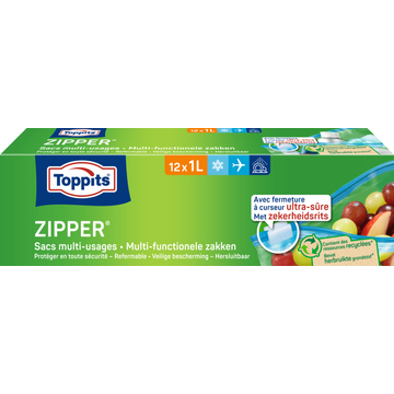 Toppits Zipper multi-functionele zakken 1 liter