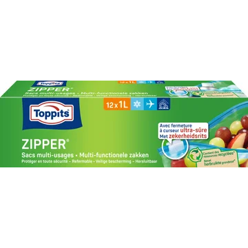 Toppits Zipper multi-functionele zakken 1 liter
