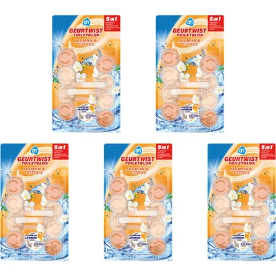 AH Geurtwist wcblok jasmijn & citrus 5-pack