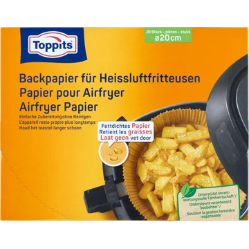 Toppits Airfryer papier 20cm