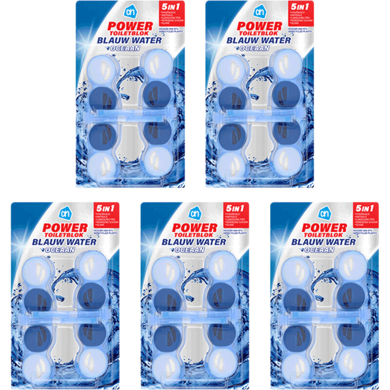 AH Power toiletblokken oceaan blauw 5-pack