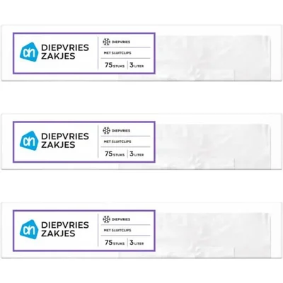 AH Diepvrieszak met sluitstrip 3 ltr 2-pack