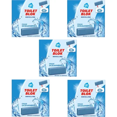 AH Toiletblok oceaanbries navulling 5-pack