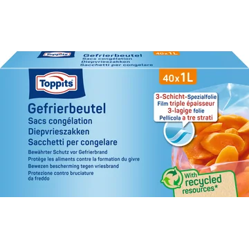Toppits Diepvrieszakken 1 liter