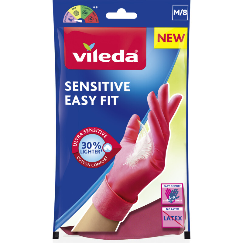 Vileda Handschoenen sensitive easy fit M