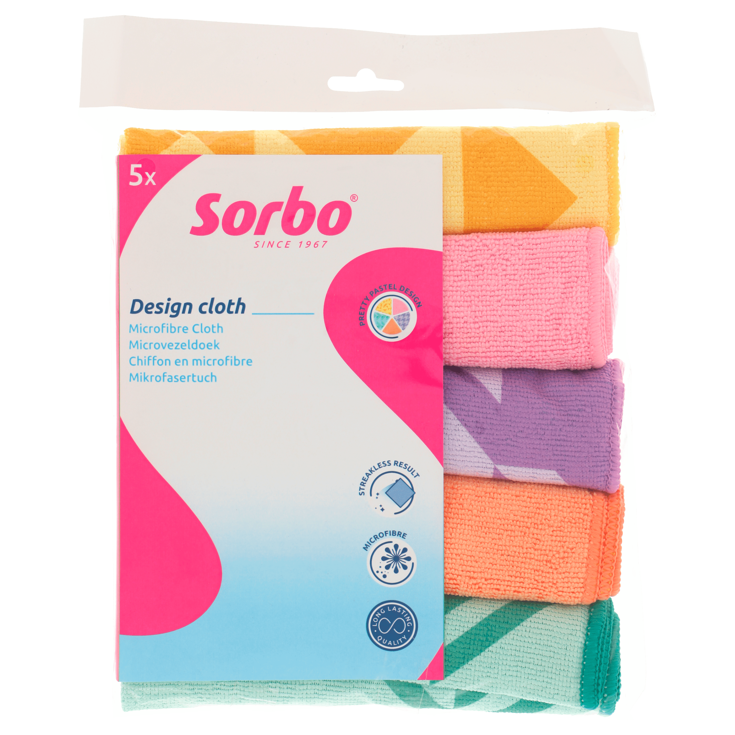 Sorbo Microvezeldoek zwart grijs 4-pack