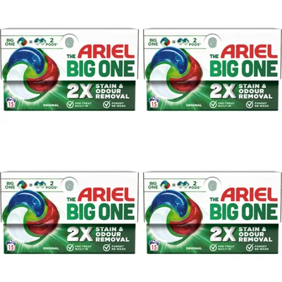 Ariel Pods original big one wascapsules 4-pack