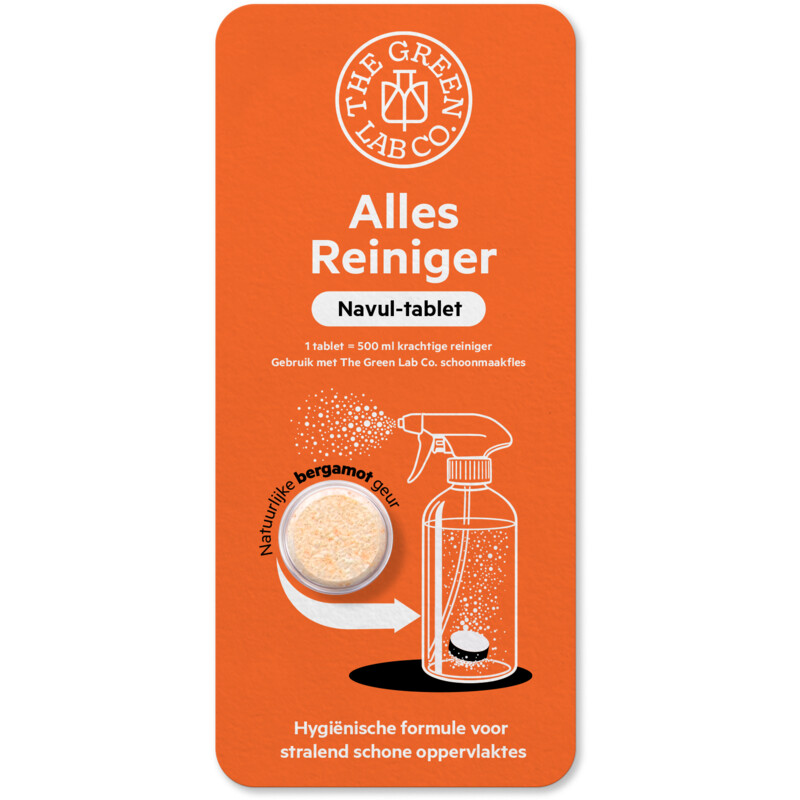 The Green Lab Co. Allesreiniger bergamot navul-tablet