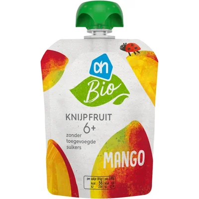 AH Biologisch Knijpfruit mango 6+