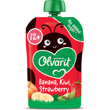 Olvarit Knijpfruit banana, kiwi, strwaberry 12m+