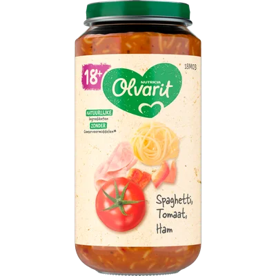 Olvarit Spaghetti tomaat ham 18m+