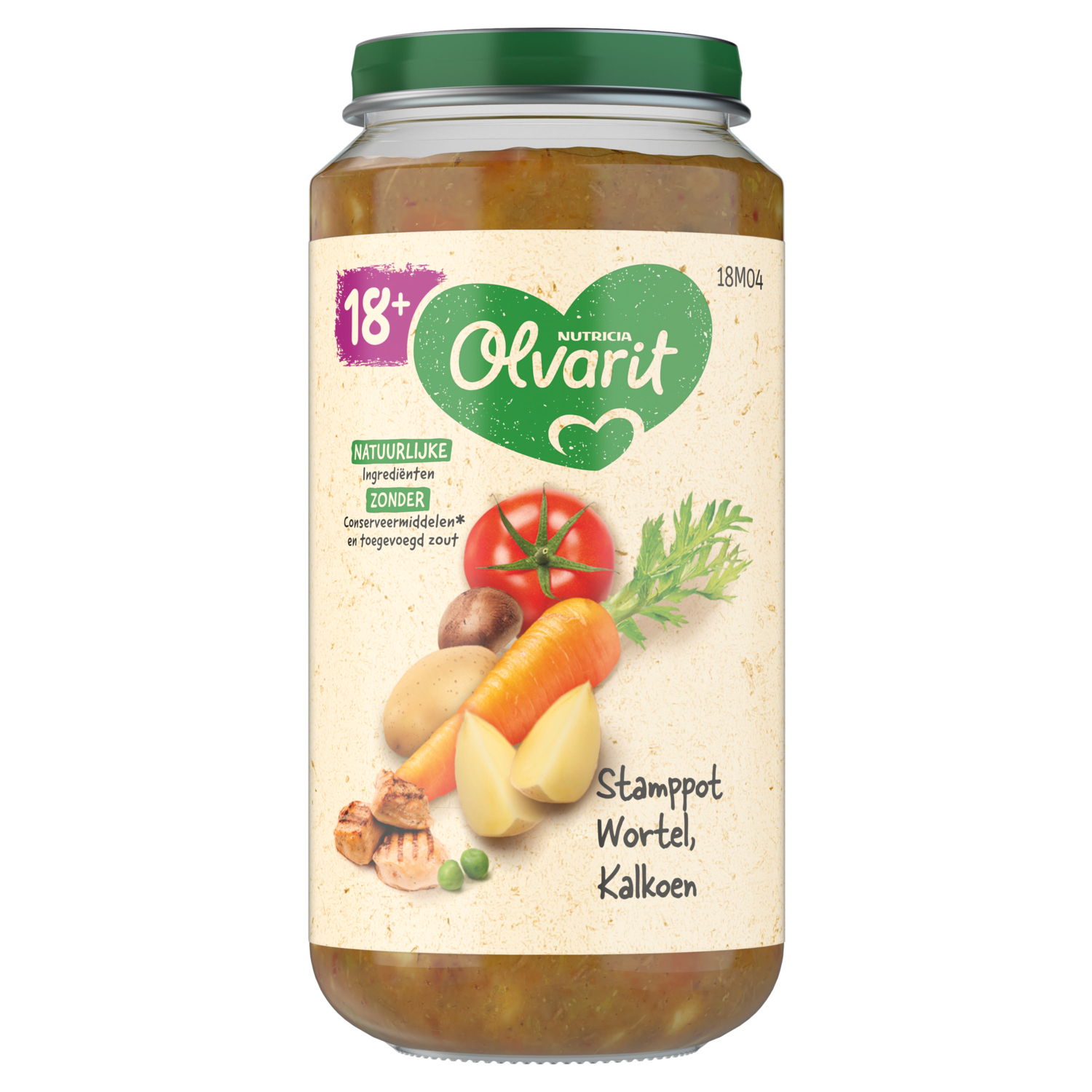 Olvarit Stamppot wortel kalkoen 18m+