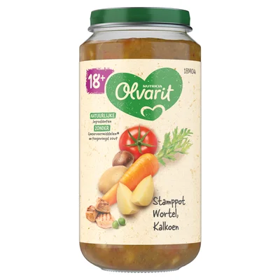 Olvarit Stamppot wortel kalkoen 18m+