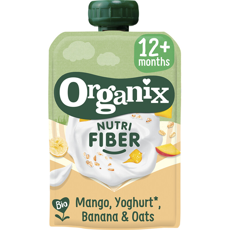 Organix Nutri fiber mango, yoghurt, banana 12m+